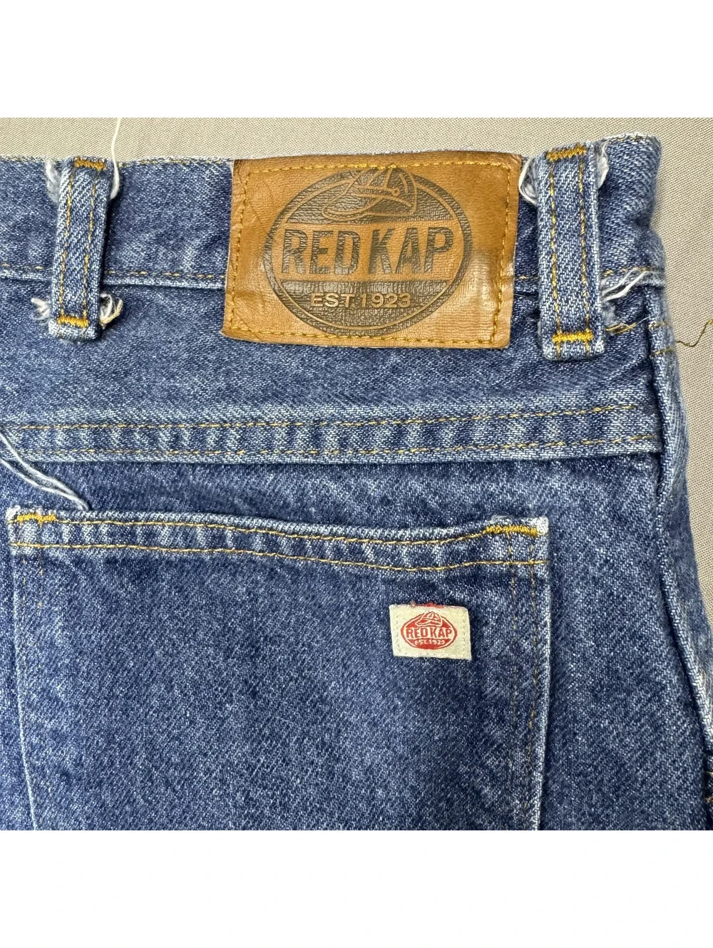 Red Kap Mens PD52DN2 Cotton Denim Work Jeans 50x30 Blue Classic Fit